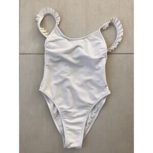 Xhilaration Swim One Piece Swimsuit Ribbed Ruffled Swimwear